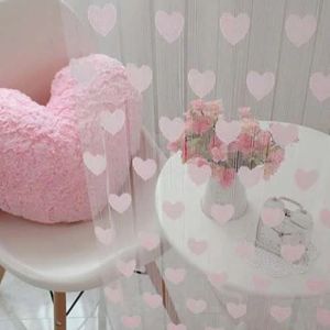 Line Heart Decor Curtains Novelty Curtains Window Living Room Curtain String Tassel Door Curtain Divider String Home Decorations