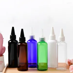 Storage Bottles (50pcs)100ML Empty Cosmetic Lotion Plastic With Twist Top Cap 3.5OZ Gel Bottle Container Lubricants Oil