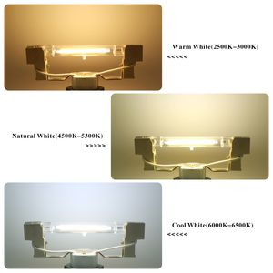 Bulbo LED R7S Dimmable 78mm 118mm 5w 8w 10w 20w R7S Spotlight 220V CoB Lamp Dimmer Glass Tube Substitua 30W 50W 100W Halogen Light