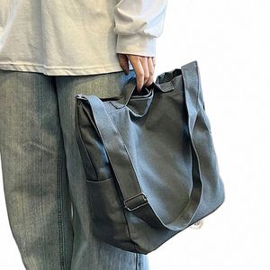 Casual Canvas Bage Shopper Prosty książka studencka o dużej pojemności torby na ramię w torbie krzyżowe dla kobiet torebka torebka