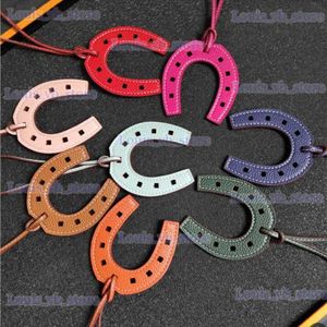 Keychains Lanyards Wholesale Personalized Real Natural Leather Keychain Backpack Pendant Ladies Women Bag Charm T240330