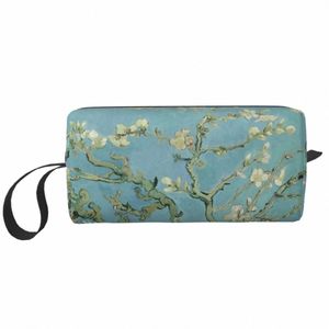 Almd Blüten von Vincent Van Gogh Kulturbeutel Frs Malerei Kosmetik Make-up Organizer Damen Beauty Aufbewahrung Dopp Kit Case r1rI #