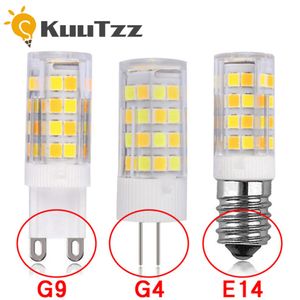 220V G4 G9 E14 LED -lamplampa 3W 5W 7W SMD 2835 LED Energibesparande majsbult för kristallkrona Byt ut halogenlampbelysning