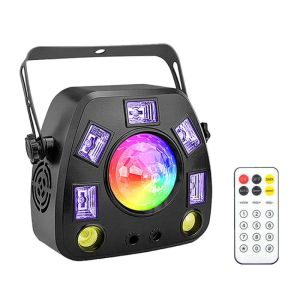 4in1 DMX Laser Projector Light Remote Control Stage Lighting Effect LED Magic Ball Strobe DJ Disco Club Party Wedding Holiday