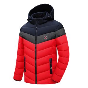 Windbreakker Jackets For Men Winter Men's Clothes Male 2023 Coat Parkas Wind-Resistant Keep Warm Outdoors Thick