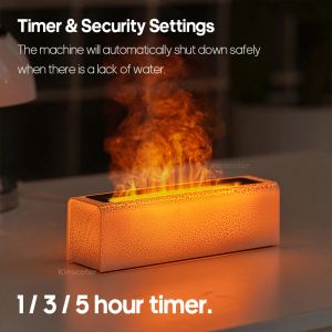 Kinscoter RGB Flame Aroma Diffuser Air Hhiddifier Ultrasonic Cool Mist Maker Fogger LEDエッセンシャルオイルDifusor Fragrance Home