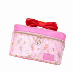 anime Sailor Mo Cosmetics Storage Case Portátil Zipper Makeup Bag Gift M6MQ #