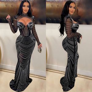 Mesh Sheer Maxi Gown Women Spagetti Straps Party Dress 997251