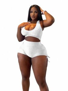 plus size kvinnkläder sommarkläder damer jogging kostymer sexig spårdräkt topp två stycken kort set grossist bulk dropship w3qu#