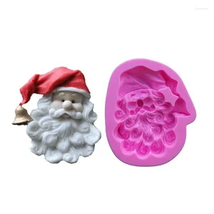 Moldes de cozimento Natal Santa Mold Bolo Ferramentas de Decoração Silicone Moud Fondant Craft Moldes DIY Doces Chocolate