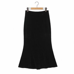 velour High Waist Midi Fishtail Skirt Good Quality Plus Size Women Autumn And Winter French Black Mermaid Skirt G8re#