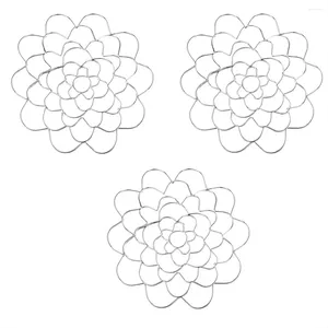 Dekoracyjne kwiaty Uchwyt Kwiatowy Uchwyt 3PC Narzędzie do układania drutu metalowy kwiatowy wkładka pokrywka wielokrotnego użytku aranżer siatki 5 cali