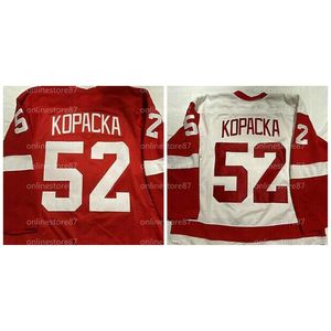 24S Tage Soo Greyhounds Game Jerseys Jack Kopacka White Red Custom أي رقم واسم Jersey للهوكي