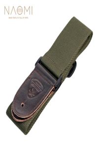 Naomi Guitar Strap Pu End Justerbar axelband Musikinstrument Tillbehör Dark Green High Quality New7972218