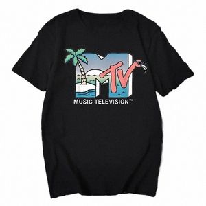 Mtv Musica Televisi Graphic Tshirt Donna Divertente Uomo Abbigliamento Fi Hip Hop Tv T Shirt Plus Size 100% Cott Maglietta unisex s5cM #