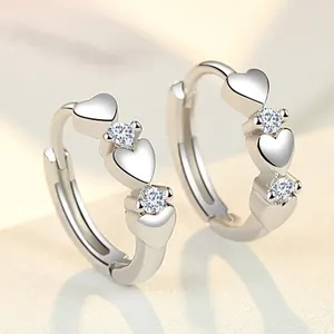 Hoop Earrings Dainty Small Hearts Women Earring Versatile Low-key Girl Daily Accessories Valentine's Day Gift