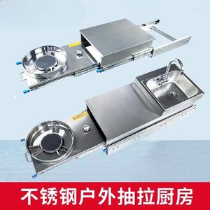 Teaware sätter RV Kitchen Trailer Modification Accessories Outdoor Cooktop Pull