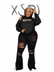 Plus Size Outwears Mulheres Moletons Com Capuz Lg Manga Top Streetwear Alças Sexy Pulôver Capuz Atacado Dropship A1F0 #