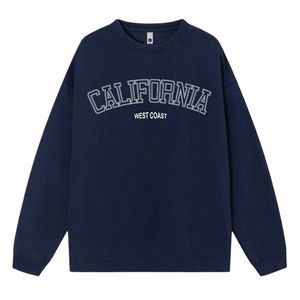Sonbahar kış artı beden beden kazak california new york mektup baskılar hoodies sıcak sweatshirt crewneck kadın giyim n028#