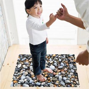 Bath Mats Non-Slip Pebble Bathroom Stickers Mat PVC Shower Kitchen Floor 3D Pad Home Decor