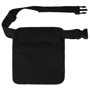 Förvaringspåsar svart servitör/servitris skrivbord För förkläde Kapacitet Fanny Pack midjeväska Justerbar rem lätt att rengöra för restauranger servrar