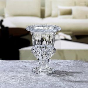 Vasos vaso de vidro vaso de flor estilo europeu ornamentos de mesa arranjo diy casa arte decorações