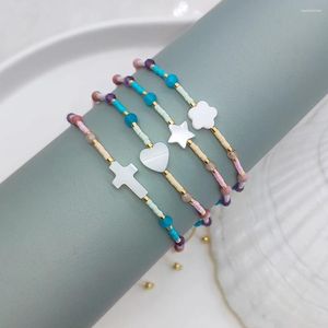 Strang KKBEAD Boho Sommer Armbänder Für Frauen Miyuki Samen Perlen Armband Femme Einstellbare Seil Schmuck Naturstein Pulseras