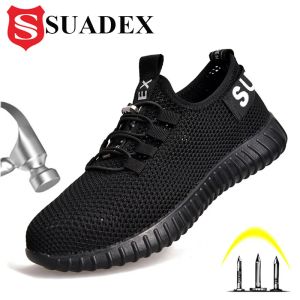 Stivali Suadex Safety Shoes Uomini Donne Calzature per punta di punta in acciaio calzature per foratura traspirante per la costruzione di setanti non stivali non slip