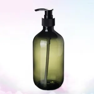 Garrafas de armazenamento 300ml vazio shampoo garrafa opaca versátil bomba gotejamento-livre recipiente de loção mão dispensador de sabão (verde) caixa