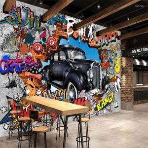Wallpapers HD 3D papel de parede mural carro po para sala de estar quarto tv fundo decoração pintura impermeável papel de parede