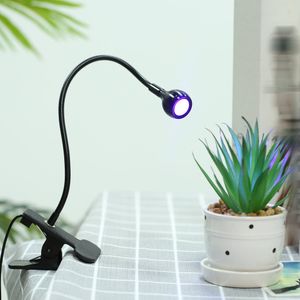 Heiße USB-LED-Leseschreibtisch Leuchte UV Lampe lila Licht Handy Reparatur UV Kleber Härtung hellverstellbarer Clip-on-Nagel-Trocknerlampe