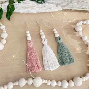 Tapestries Mini Macrame Wall Hanging Pure Hand-crocheted Cute Creative Mushroom Car Pendant Bag Curtain Tie Tassel Ornaments Gift