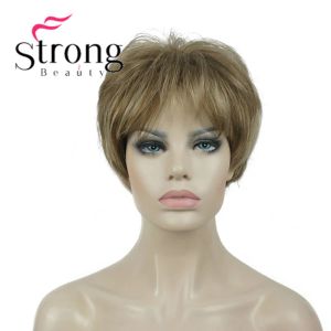 Perucas StrongBeauty curto fofo liso loiro mix peruca sintética para mulheres perucas de cabelo