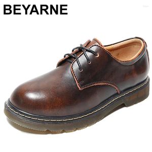 Scarpe casual Autunno Inverno Pelliccia Oxford per donna Oxford in vera pelle Vintage stringata appartamenti femminili cuciti donna