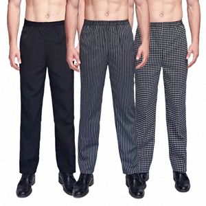 Unisex Chef Pants Cook Chef Bakery Pants With Elastic Midje Hotel Restaurant Kitchen Chef Work LG Pants Food Service Uniform Y7k8#