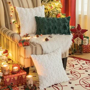 Kissen Weihnachten dekorative Abdeckung 45x45cm Plüsch für Wohnzimmer Couch Sofa weiche Kissen Home Decor Weihnachten
