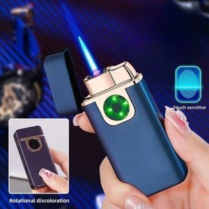 New Plasma Pulse Dual Arc Gas Dual Use Windproof Metal Portable Cigar Lighter Kitchen Outdoor Camping Barbecue Personalized Gift