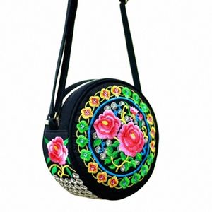 lady Cell Phe Bag Crossbody Shoulder Wallet Purse Handbag Pouch Ethnic Style Embroidered Bag Flip Canvas Bag Retro Small Bolsa d8lZ#