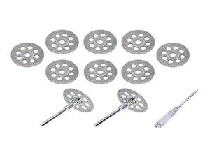 Akcesoria zasilania ręcznego Diamond Wheel22mm10pcs z 402 Mandrel3mm2pcs i śrubokrętem dla Dremel Rotary1022375