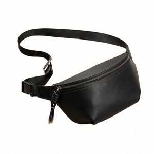 Bolsas masculinas Bolsa de peito de couro Bolsa feminina de ombro único Crossbody Fanny Pack Mobile Phe Headphe Jack Mochila de um ombro c0e7 #