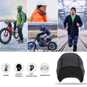 Campa de ciclismo espetada de inverno de bicicleta ocidental para homens sob capacete dupla camada de camada da cabeça FLASSE