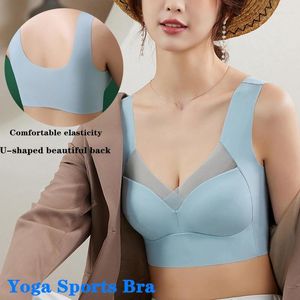 Bras Women Sport Lace Plus Size Bralette bez pleców bezszwową kamizelkę Brassiere Gathers -Proof Soutien Gorge Wireless Top BH