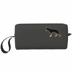 cute Puppy German Shepherd Cosmetic Bag Women Kawaii Large Capacity Alsatian Wolf Dog Makeup Case Beauty Storage Toiletry Bags B6sW#