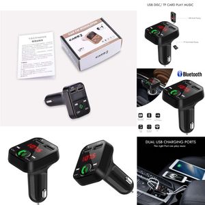 Upgrade New Car Kit Wireless Bluetooth Fast FM Transmitter LCD Mp3 Player USB Charger 2.1A Accessories Handsfree Audio Receiver
