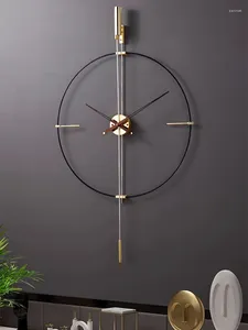 壁時計豪華なスペインクロックモダンメタルサイレントペンドゥルムホームデコアハウスデコレーションリビングルームギフトアイデア