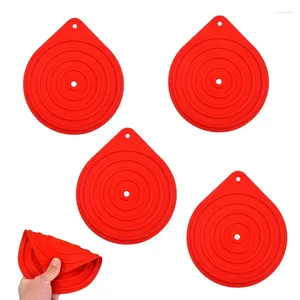 Table Mats Pads Silicone Set Of 4 Kitchen Multi-Use Mat Pot Pad Utensils Odorless Cookware For Freezer Microwave