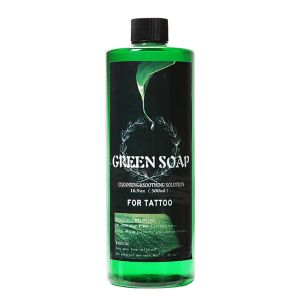 Forniture di sapone verde 500 ml per tatuaggio Effetto analgesico Alleggerisci il rossore di rossore di rossone alghe di alghe di pulizia del tatuaggio per tatuaggi