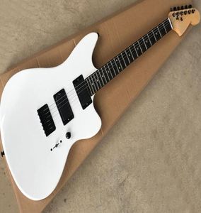 Factoryczna biała gitara elektryczna z pickups scupsscalloped freTboardBlack sprzęt do dostosowywanej usługi 8608994