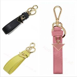 Luxury Brand Keychains Fashion Bag Pendant Men Women Car Key Chain Prad Keyring Designer Leather Keychain Very Cute Lover Accessories