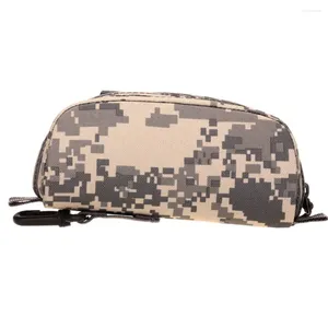 Sacos de armazenamento Nylon impermeável cinto pacote óculos saco camuflagem embreagem óculos caso portátil leve ao ar livre bolsa zíper